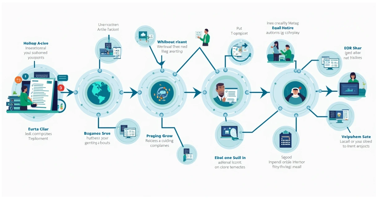 Workflow diagram showing EOR employment process for public sector RFPs 