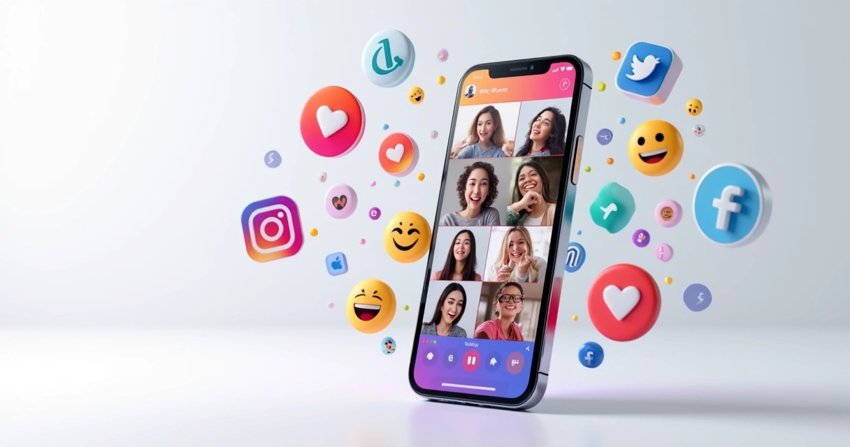 Celular exibindo vídeos curtos publicados nas redes sociais