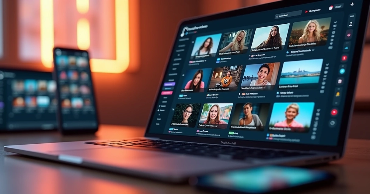 Vídeos prontos na tela para agendamento em redes sociais 