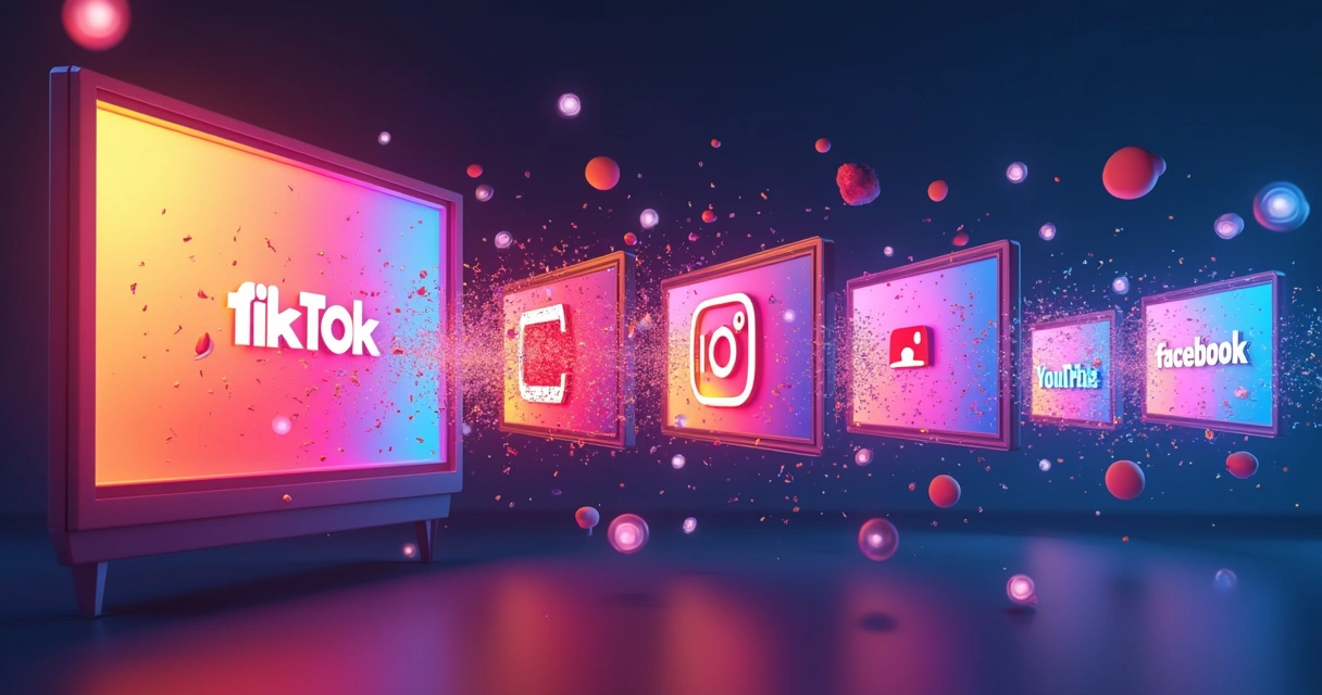 Vídeo publicado automaticamente em várias redes sociais 