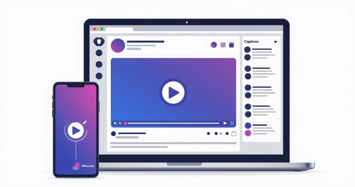 Player de vídeo white-label incorporado em área de curso online 