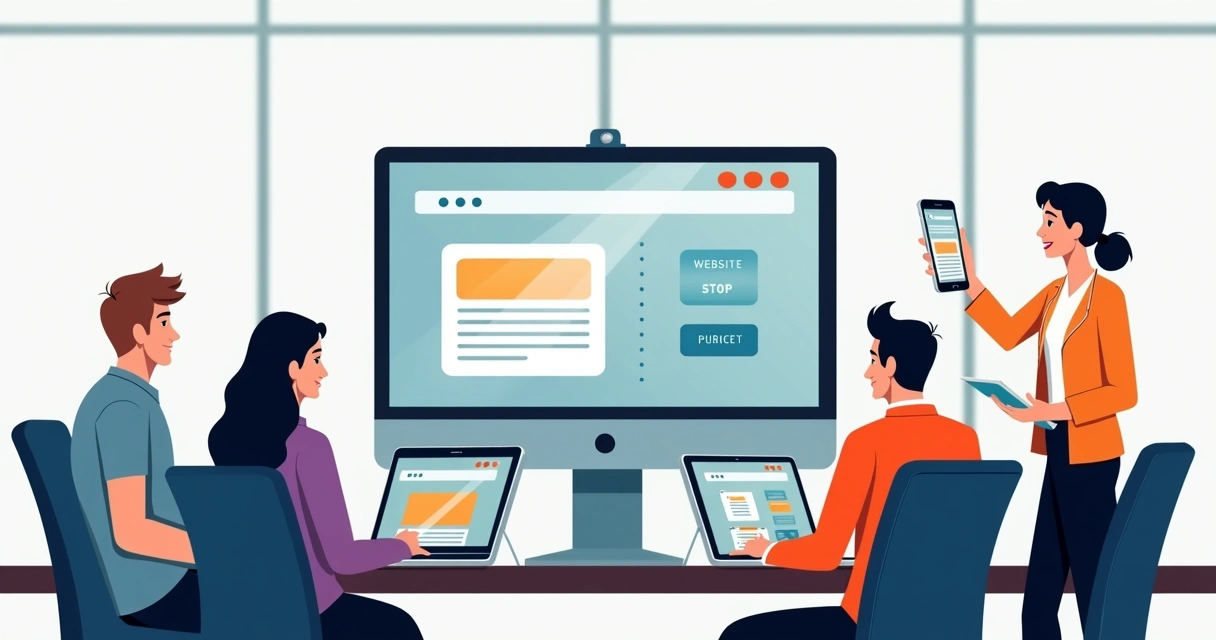 Visualização de site profissional pronto para publicação 