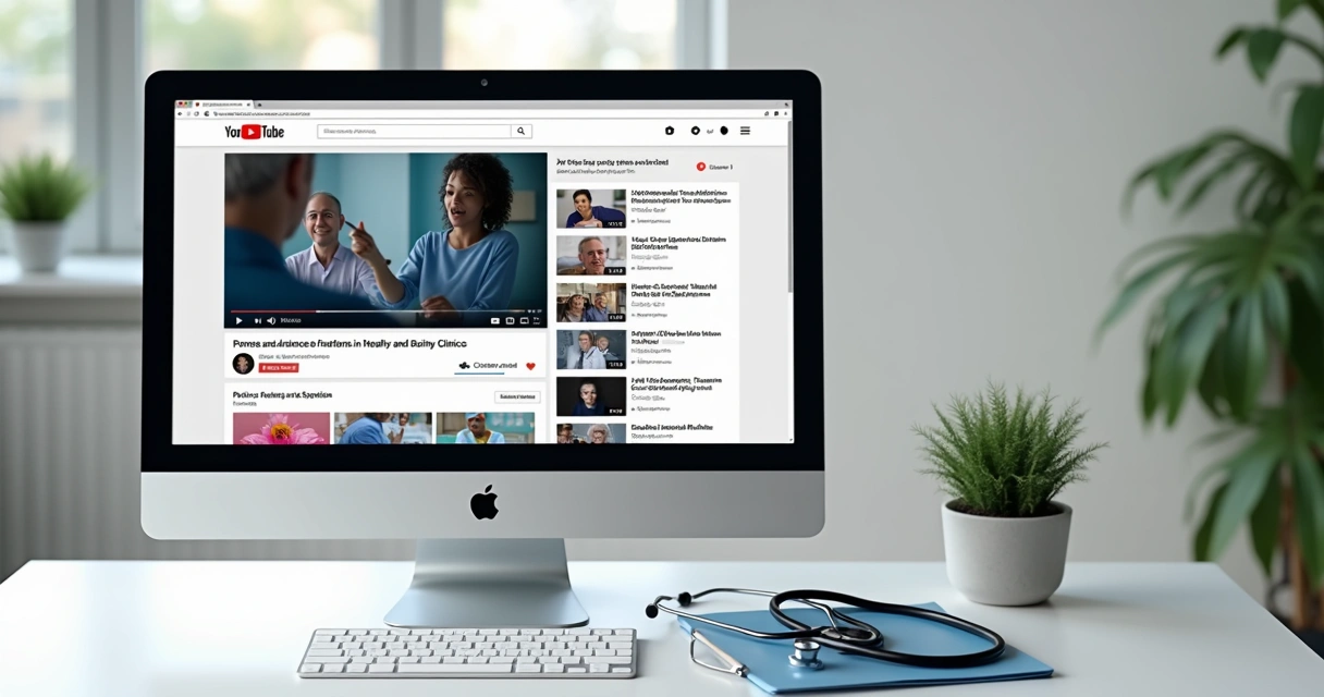 Computador exibindo anúncio personalizado durante vídeo no YouTube 