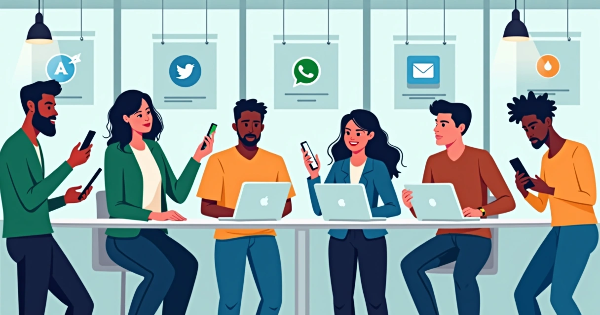 Diferentes públicos de sindicato recebendo campanhas digitais