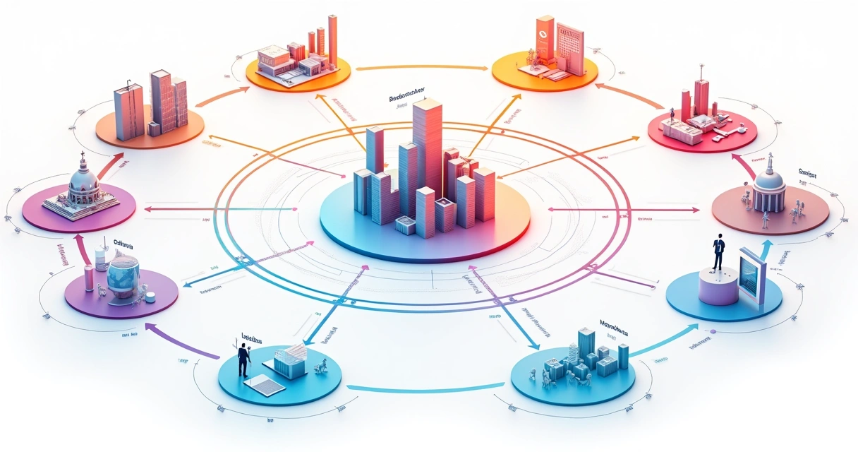 Gráfico de segmentação de público B2B SaaS mostrando setores e cargos 