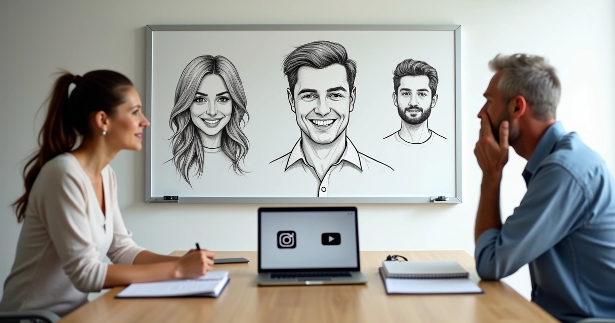 Representação visual de personas diferentes para um consultório odontológico 