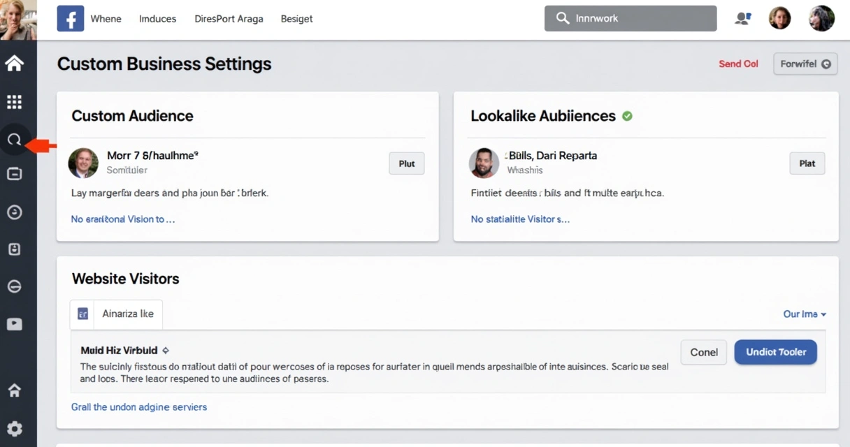 Configuração de público personalizado em painel digital. 