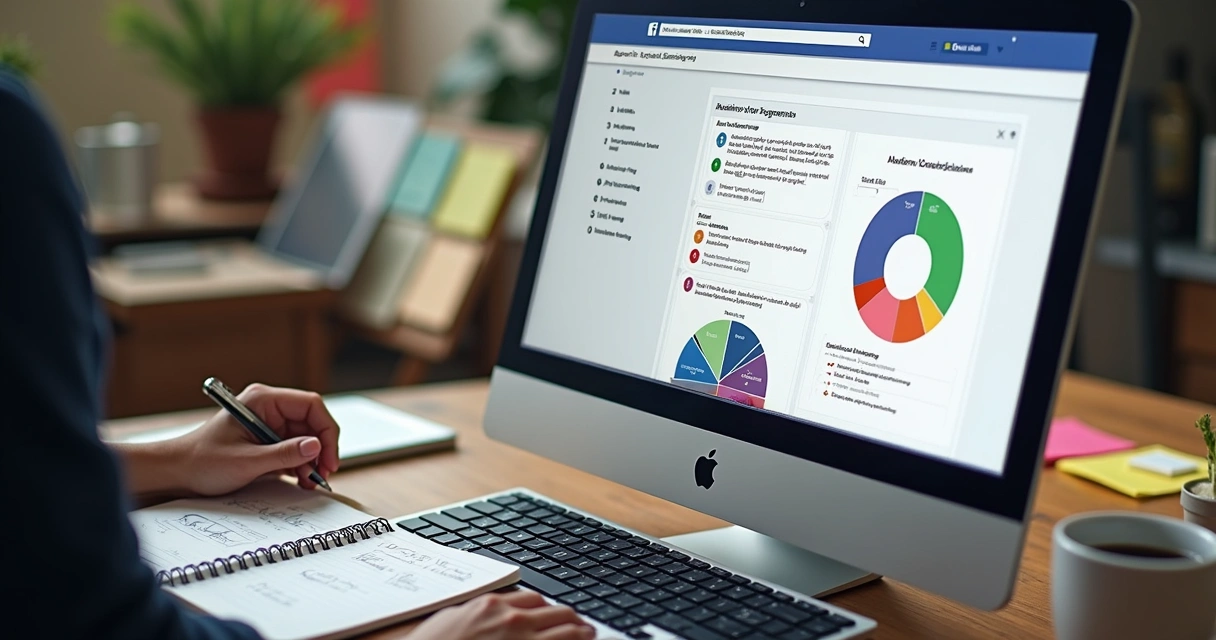 Painel mostrando grupos de público segmentado no Facebook Ads 