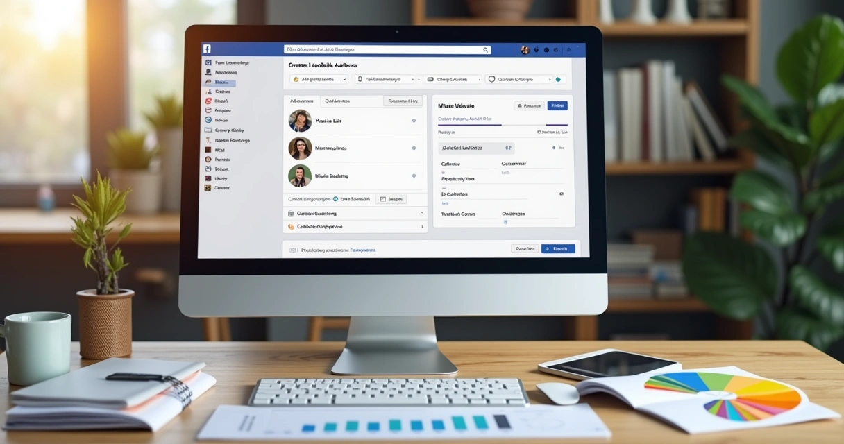 Configuração de público semelhante na tela do Facebook Ads