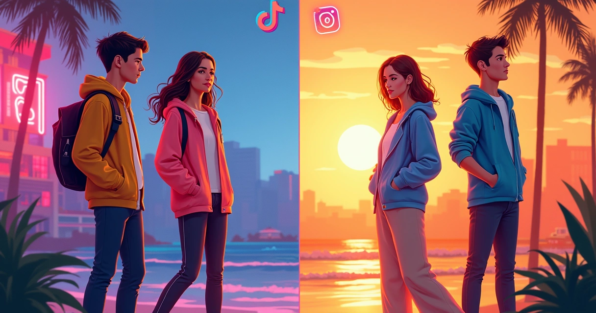 Comparação do público-alvo entre TikTok e Instagram. 