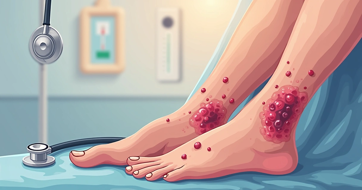 Infecção por Capnocytophaga canimorsus após mordida de animal 3 Lesão purpúrica extensa em membro inferior devido a infecção bacteriana