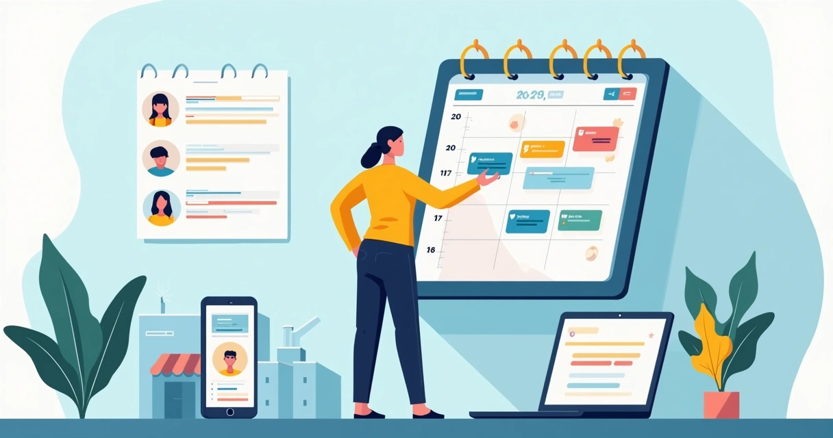 Plataforma digital muestra calendario de vacaciones y licencias para pymes 