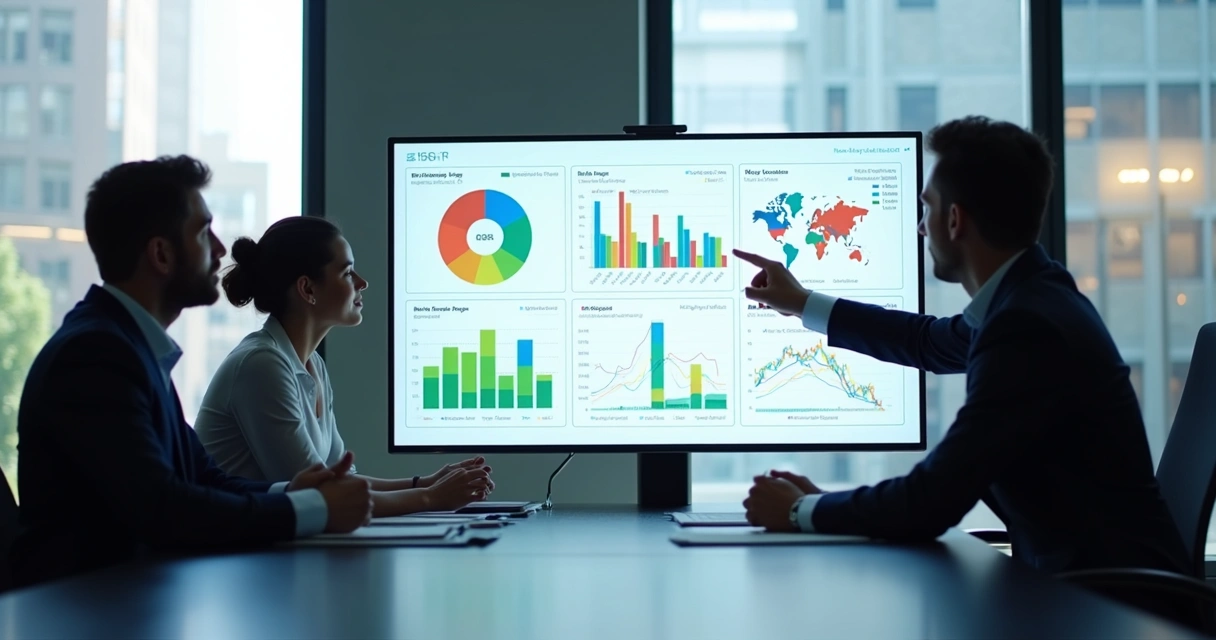 Roteiro completo de reunião de QBR com parceiros Dashboard de QBR sendo apresentado em reunião de parceiros