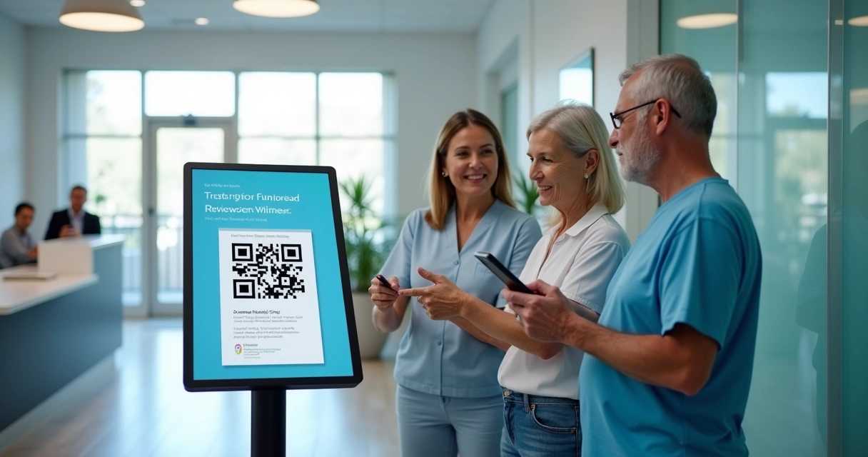 QR code para avaliação em clínica odontológica 