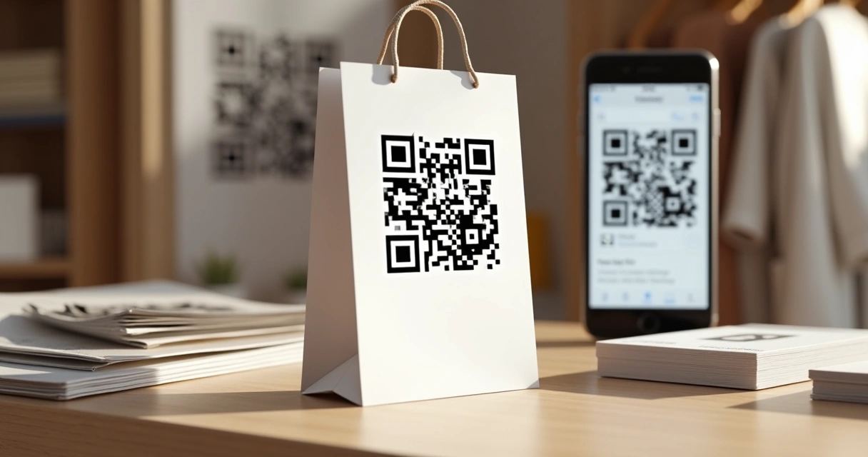 Cartão com QR Code para catálogo digital da loja 