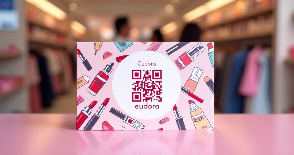 Cartão de visita da Eudora com QR Code para catálogo digital 