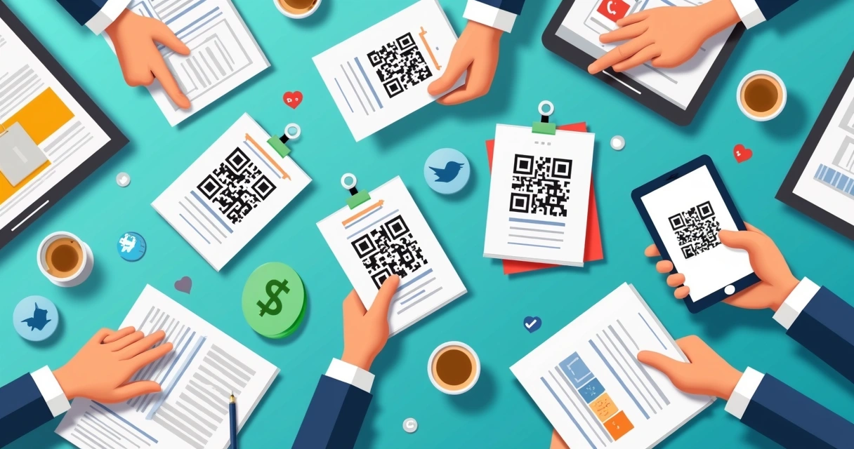 Material impresso com QR Code e divulgação do catálogo digital nas redes sociais 