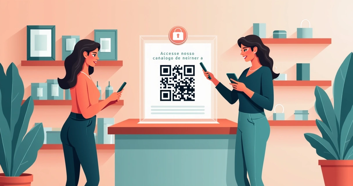 Cartaz com QR Code da loja 