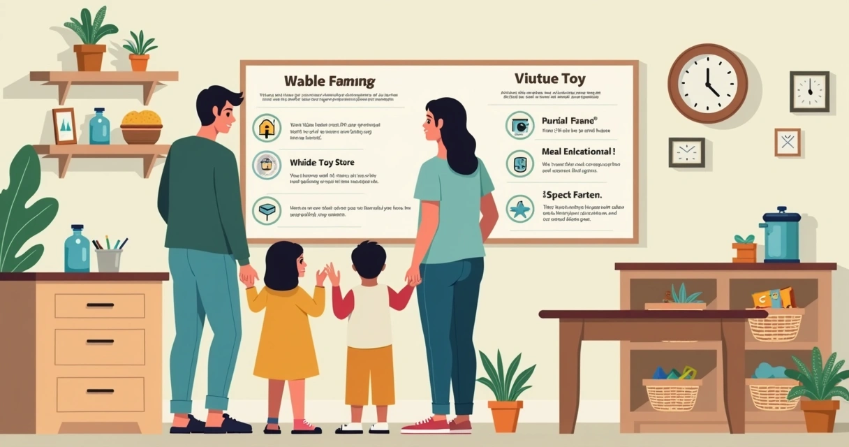 Quadro com combinados da família em ambiente doméstico 