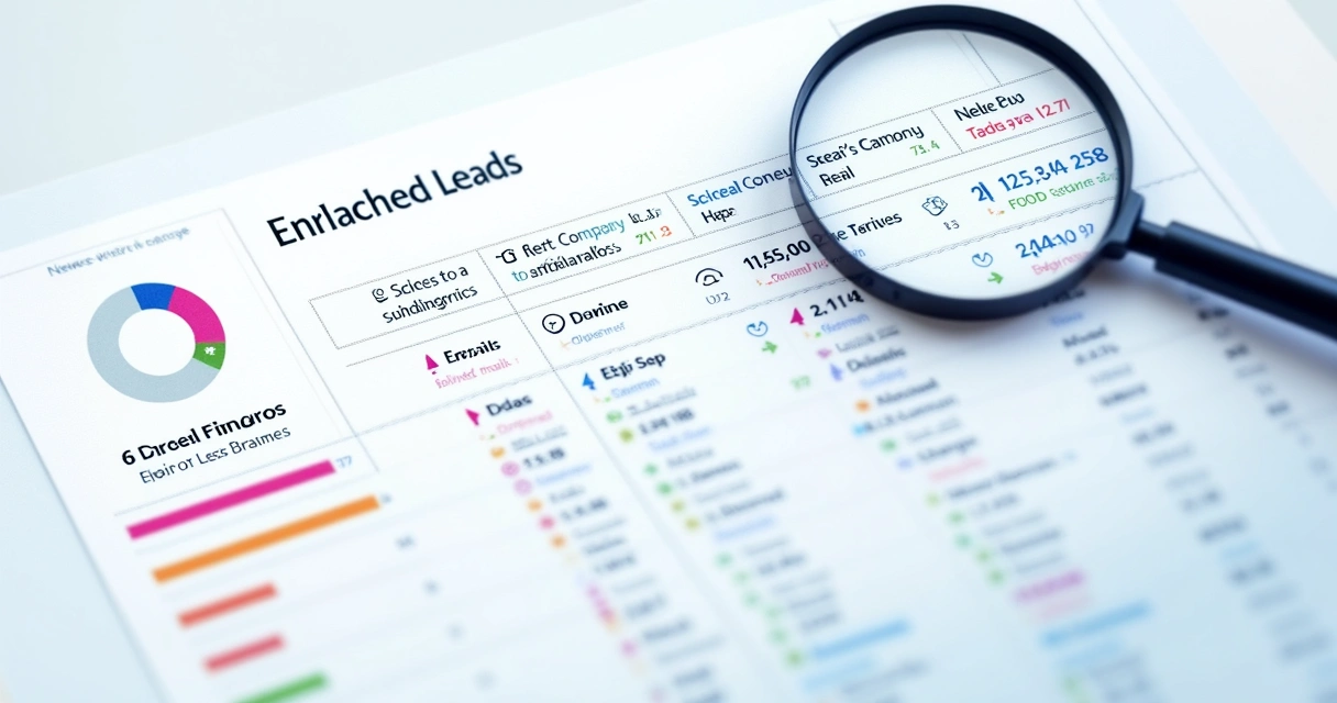 Tabela com leads enriquecidos mostrando score de confiabilidade 