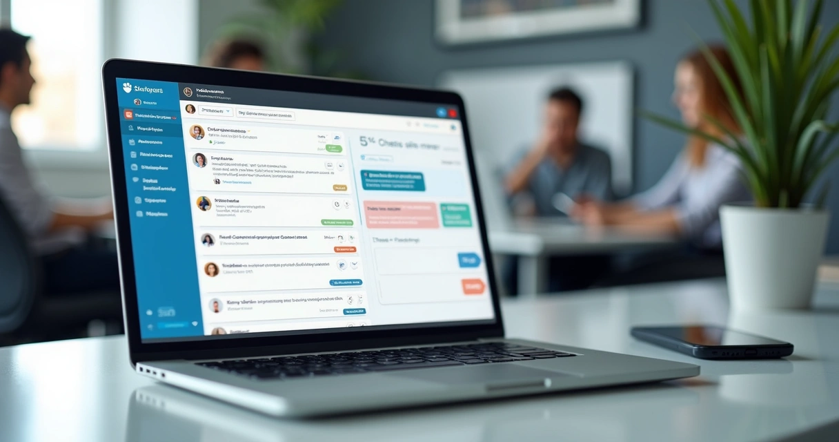 Customer service dashboard with leads classified by interest