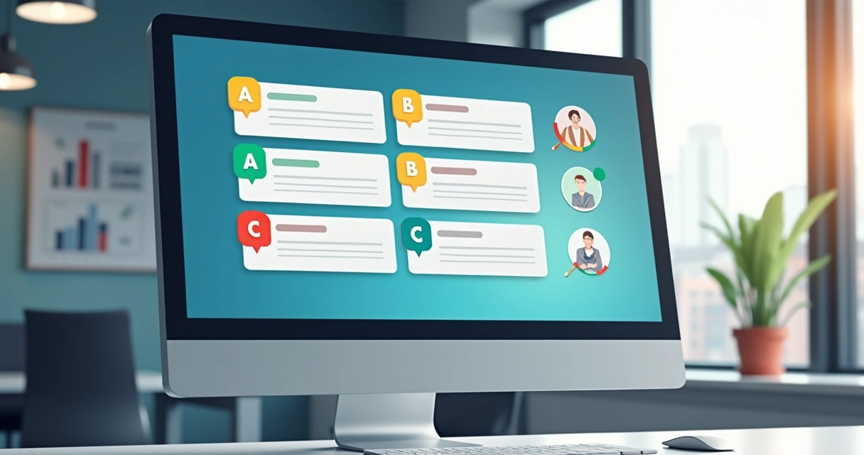 Painel digital com avaliação e pontuação de leads B2B 