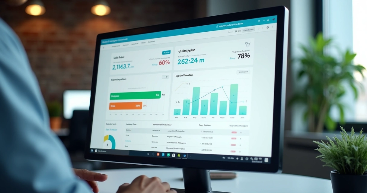 Dashboard de automação mostrando pontuação de leads em ranking