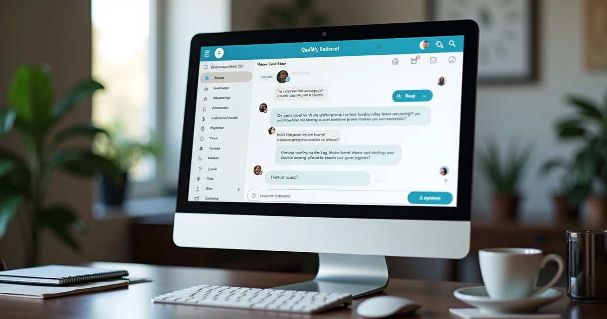 Tela com chatbot qualificando lead comercial 