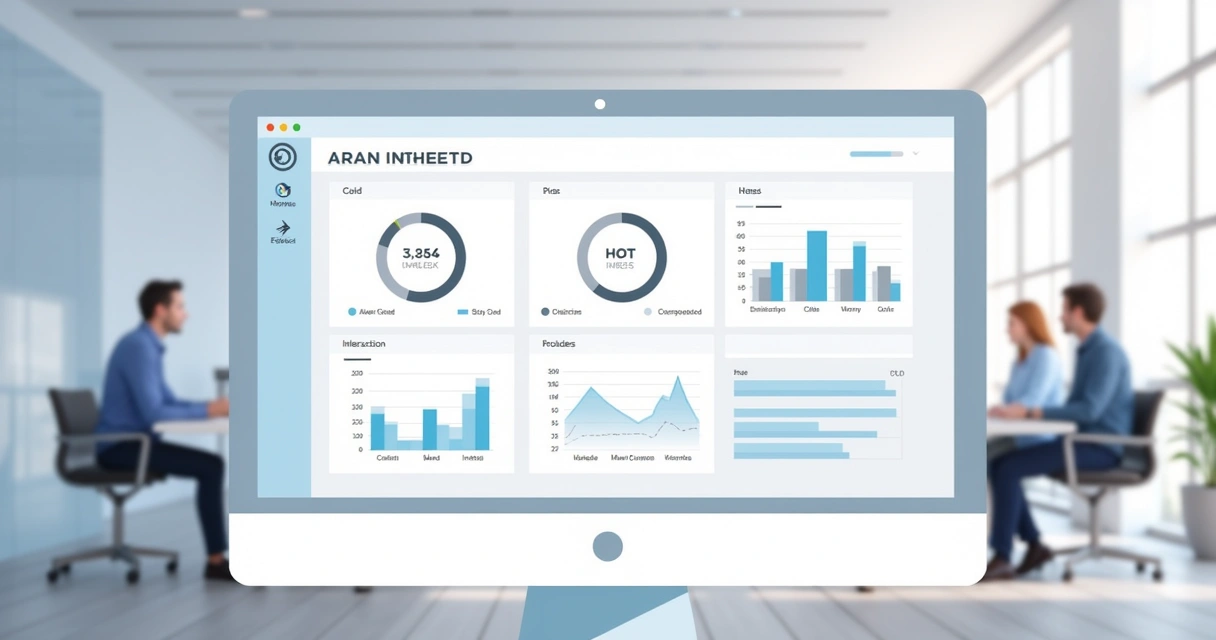 Tela de CRM mostrando processo de qualificação de leads 