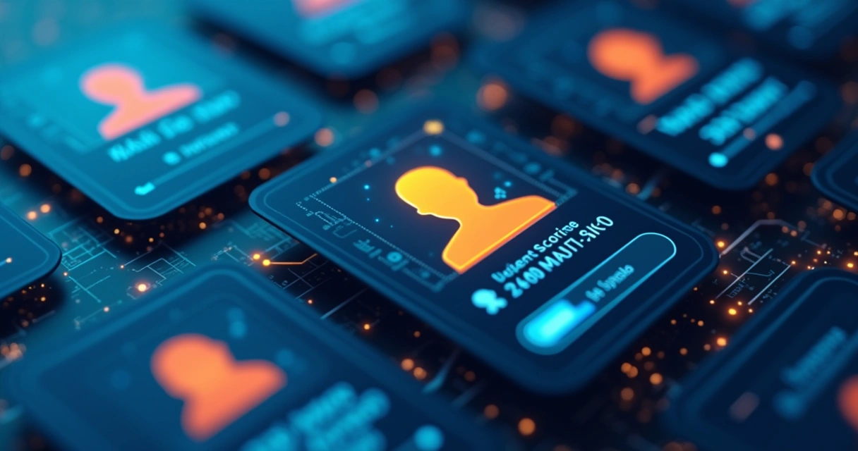 Lead digital recebendo pontuação e informações sendo enriquecidas