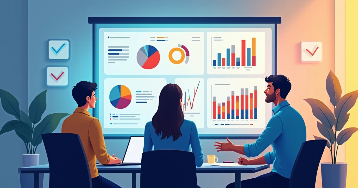 Equipe analisando informações de leads qualificados.