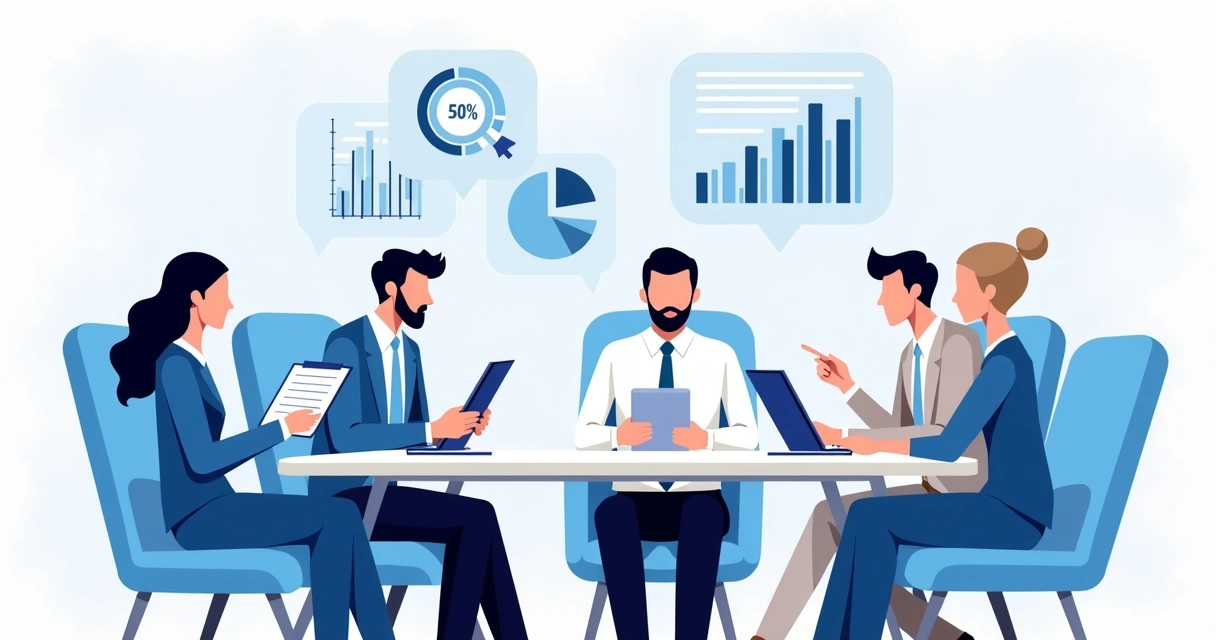Equipe comercial realizando reunião para qualificação de leads B2B