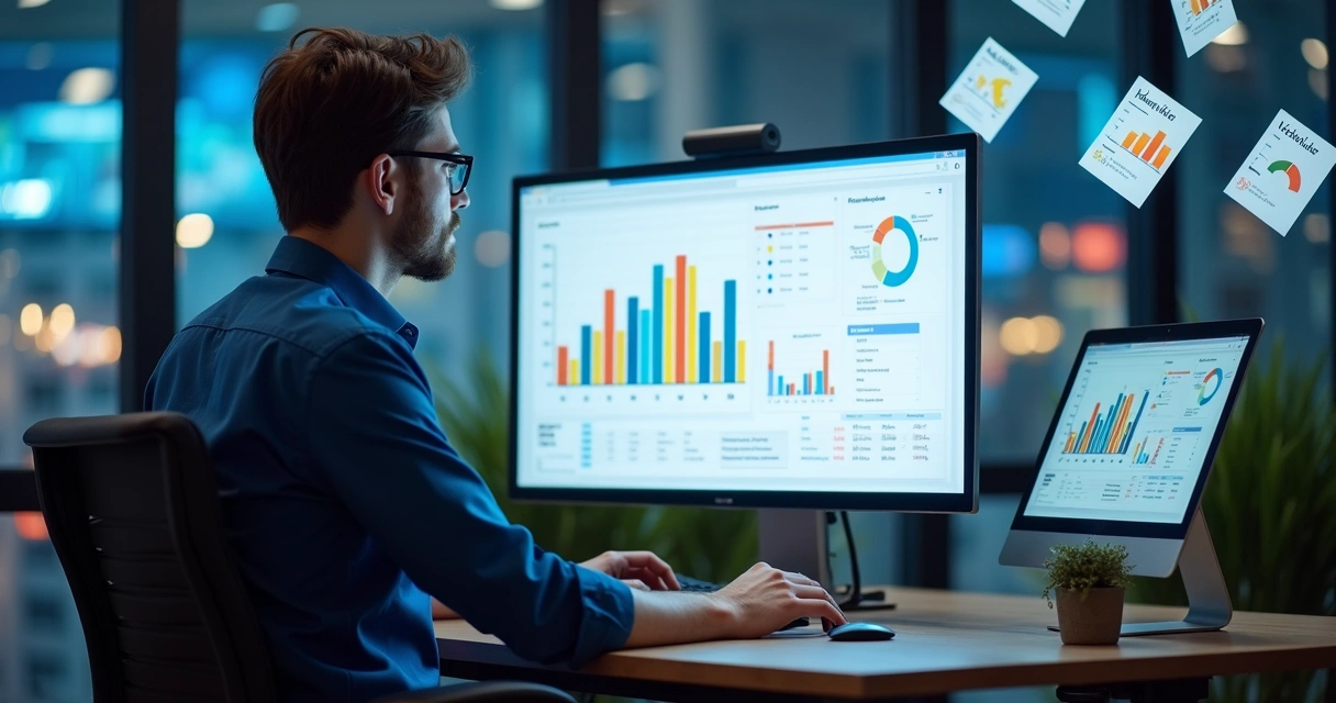 SDR SaaS analisando perfil de lead em dashboard 