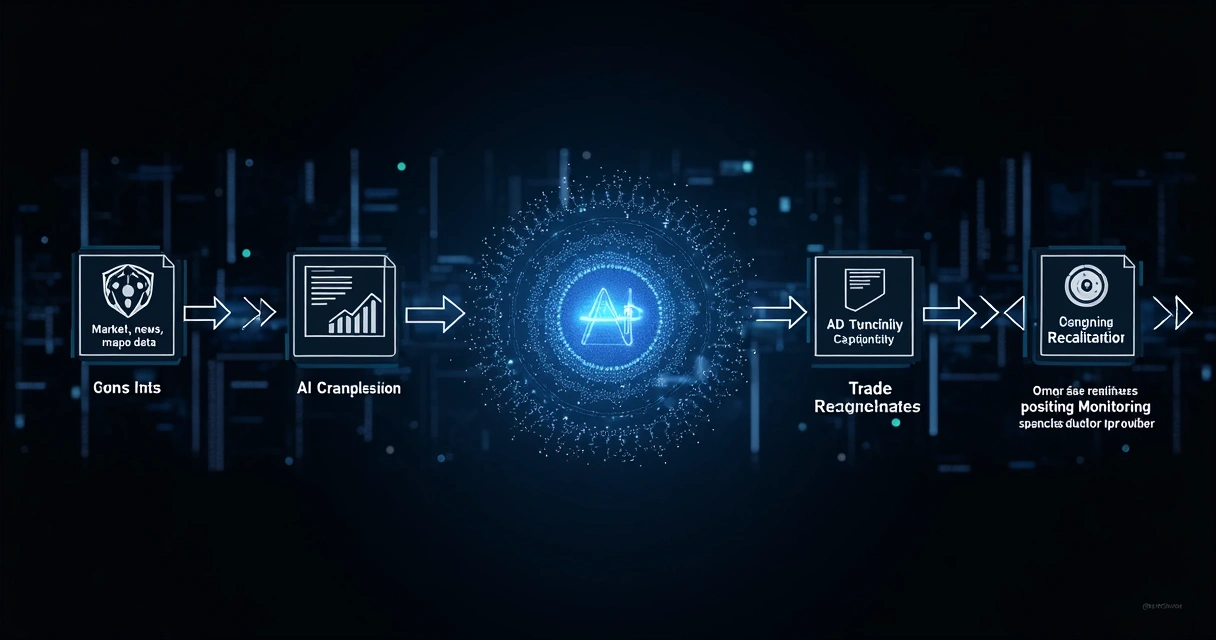 Flow diagram of a commodity risk model, from data input to final decision.