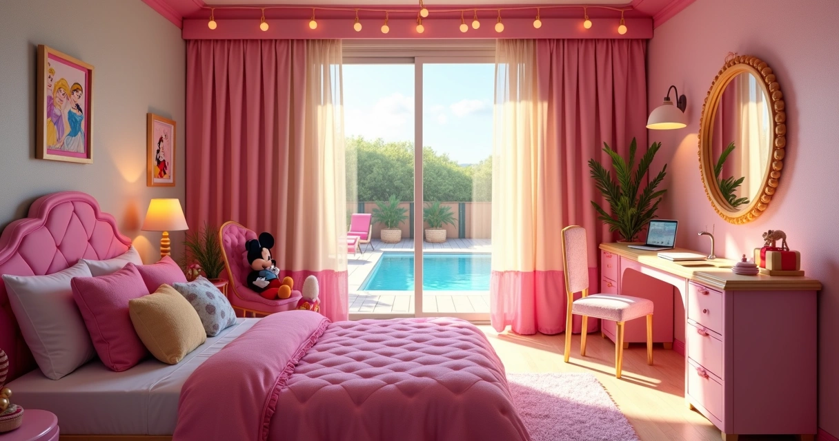 Quarto infantil decorado com tema Disney 