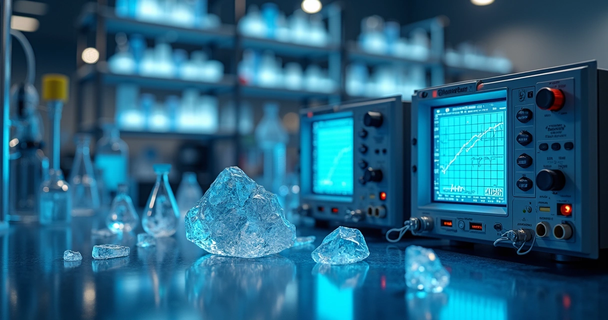 Laboratório com aparatos tecnológicos de quartzo 