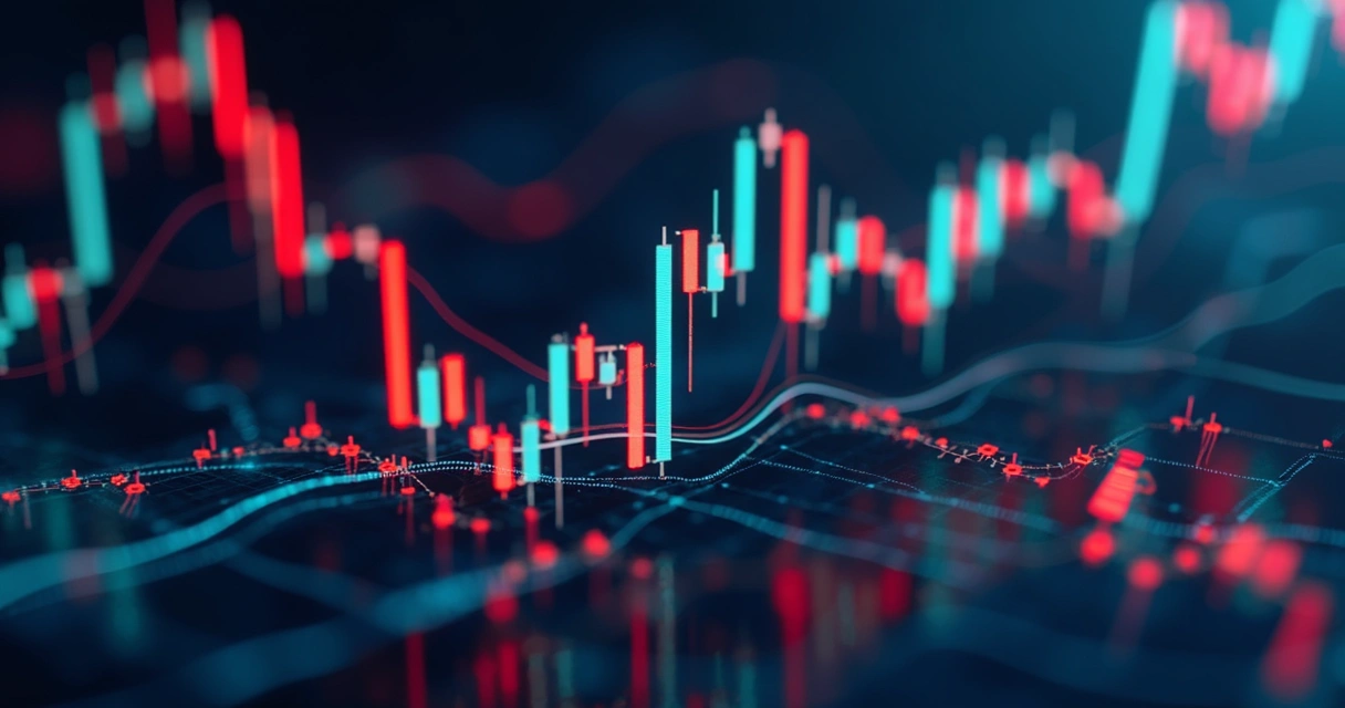 Quatro gráficos financeiros distintos representando diferentes estratégias de seguidores de tendência em ambiente moderno de trading 