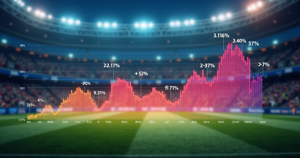Gráfico colorido mostrando queda e subida no consumo de energia durante jogo da seleção brasileira 