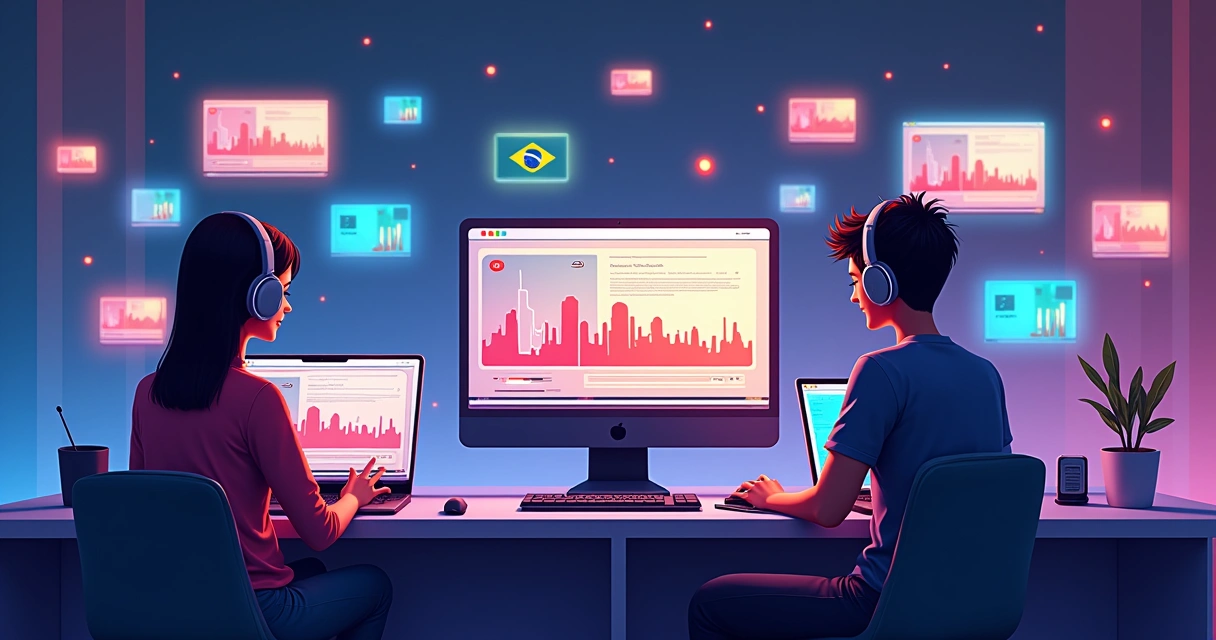 Transmissão digital de rádio com formas de onda de áudio e dispositivos conectados