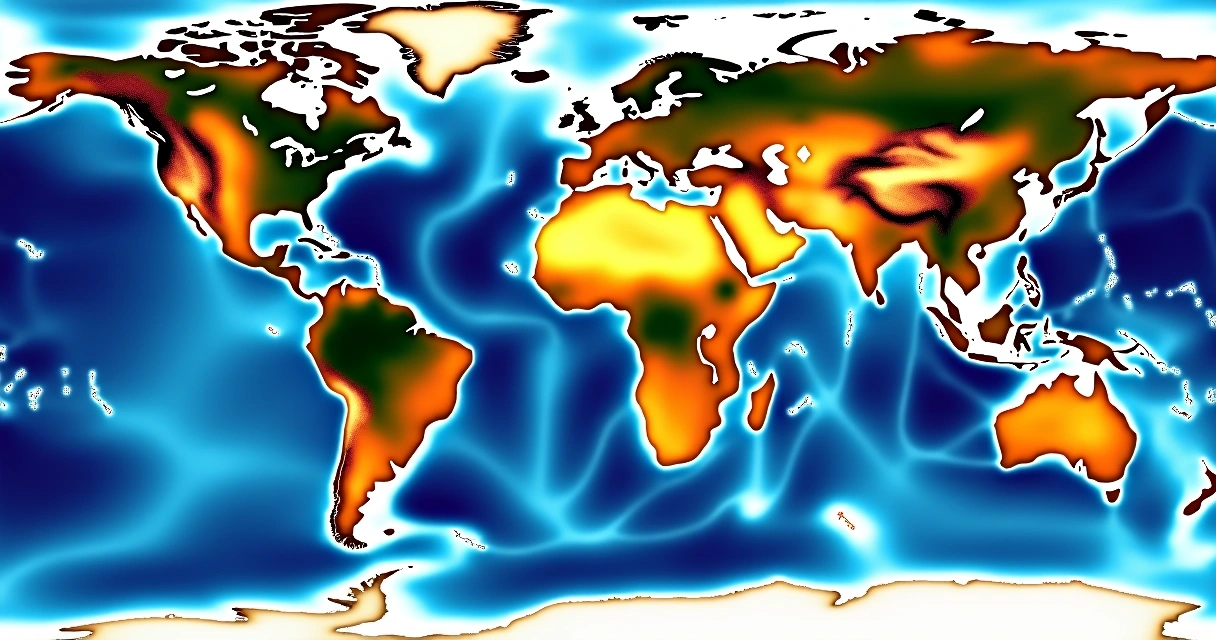 Map showing global rainfall shift patterns during La Niña 