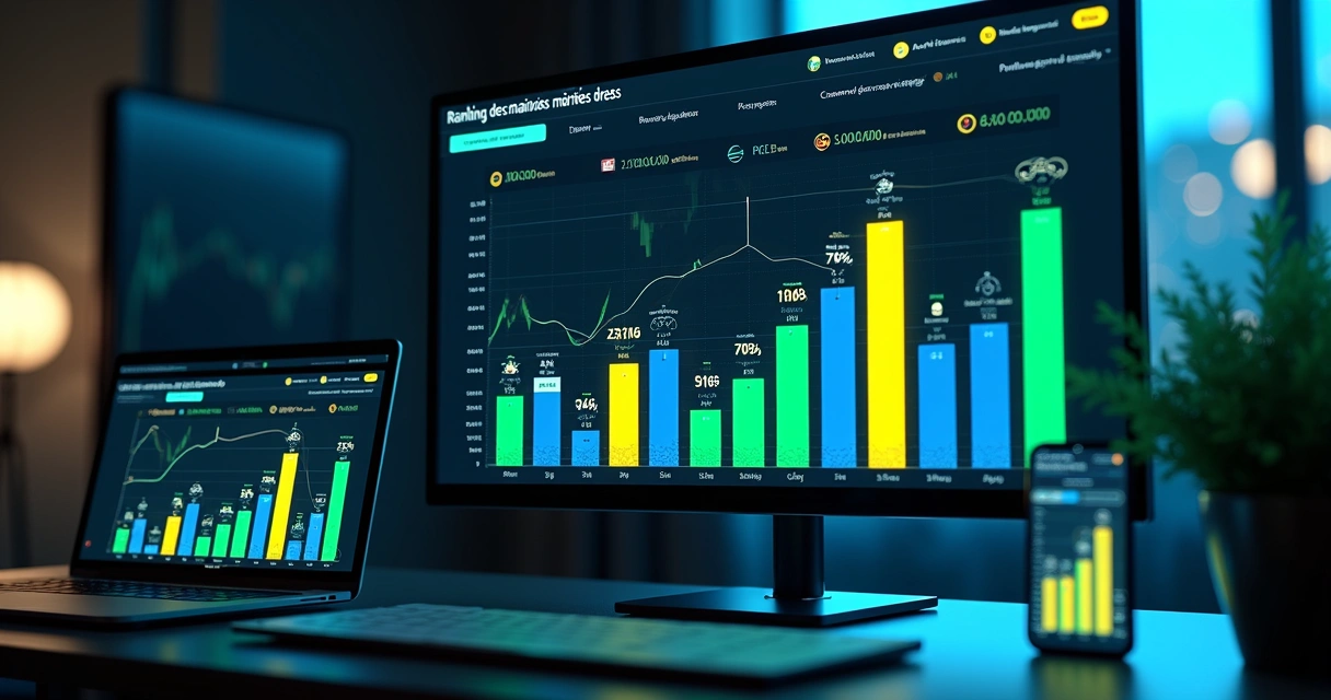 Painel digital com ranking dos maiores prêmios em mercado de previsões no Brasil 