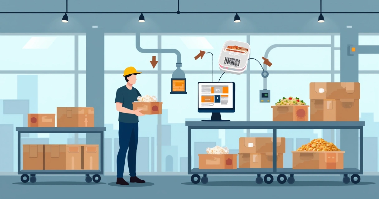 Fluxo visual de rastreabilidade de insumos no setor de alimentos