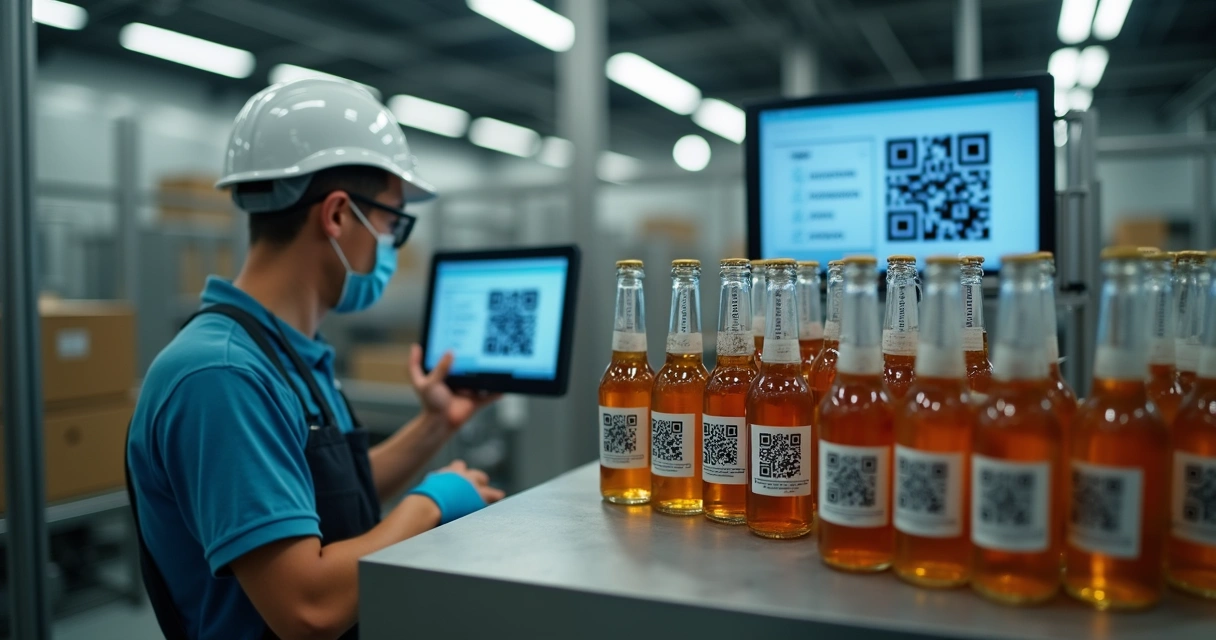 Rastreabilidade de lote de bebidas com QR code 