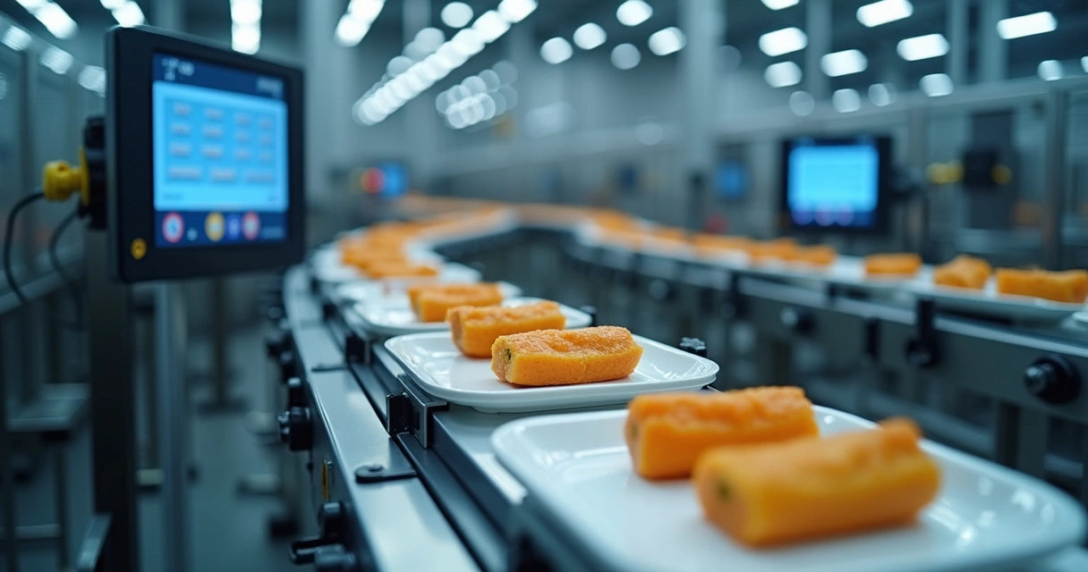 Rastreamento digital de alimentos em linha de produção alimentícia 