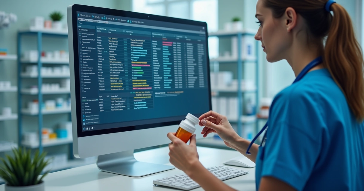 Tela digital de rastreamento de medicamento