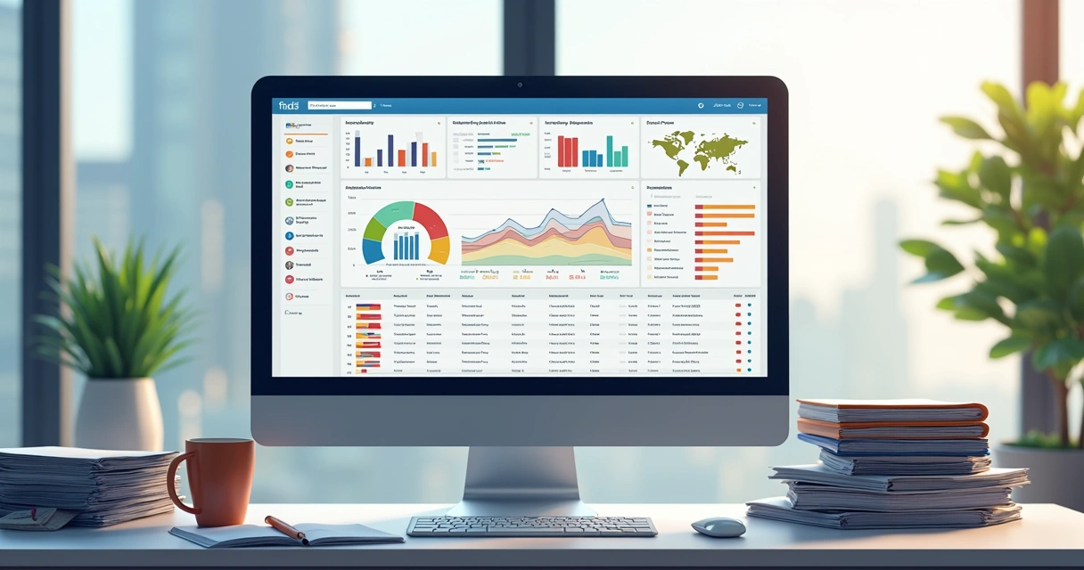 Tela ilustrativa de dashboard de rastreamento de integrações fiscais mostrando logs detalhados de emissão de notas fiscais eletrônicas