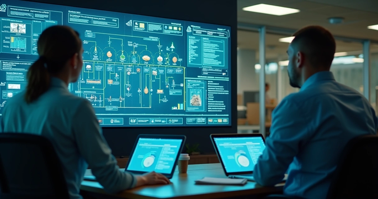 Dashboard digital mostrando rastreabilidade de produção de alimentos 