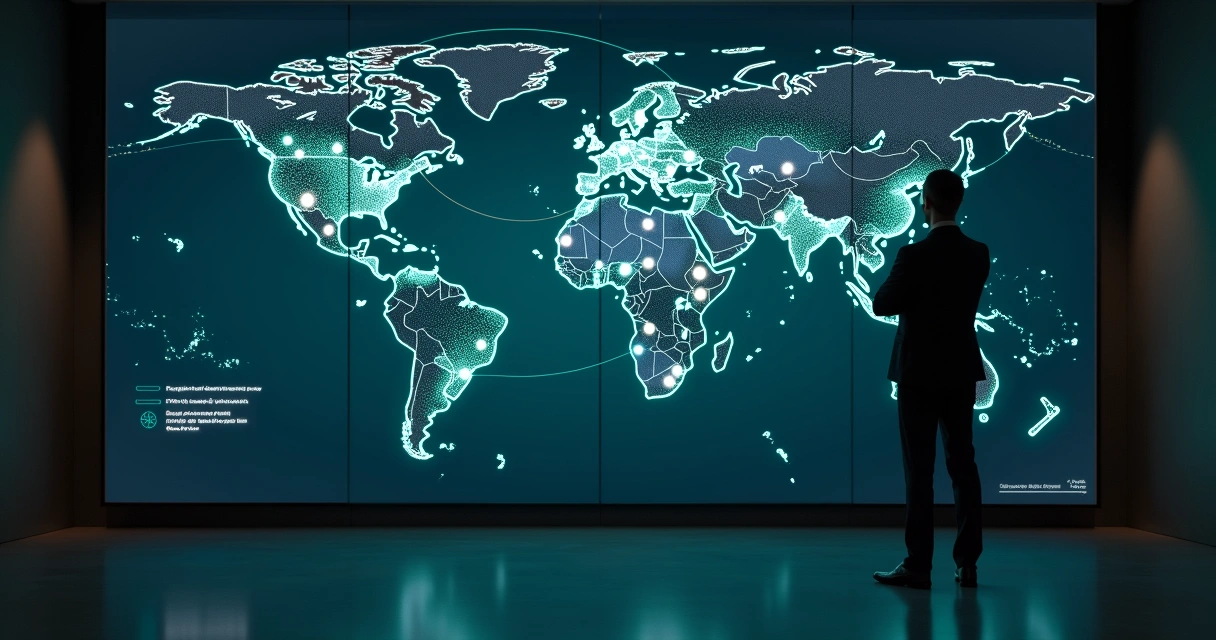 Linha de rastreamento conectando pontos de entrega de notificação em mapa digital jurídico 