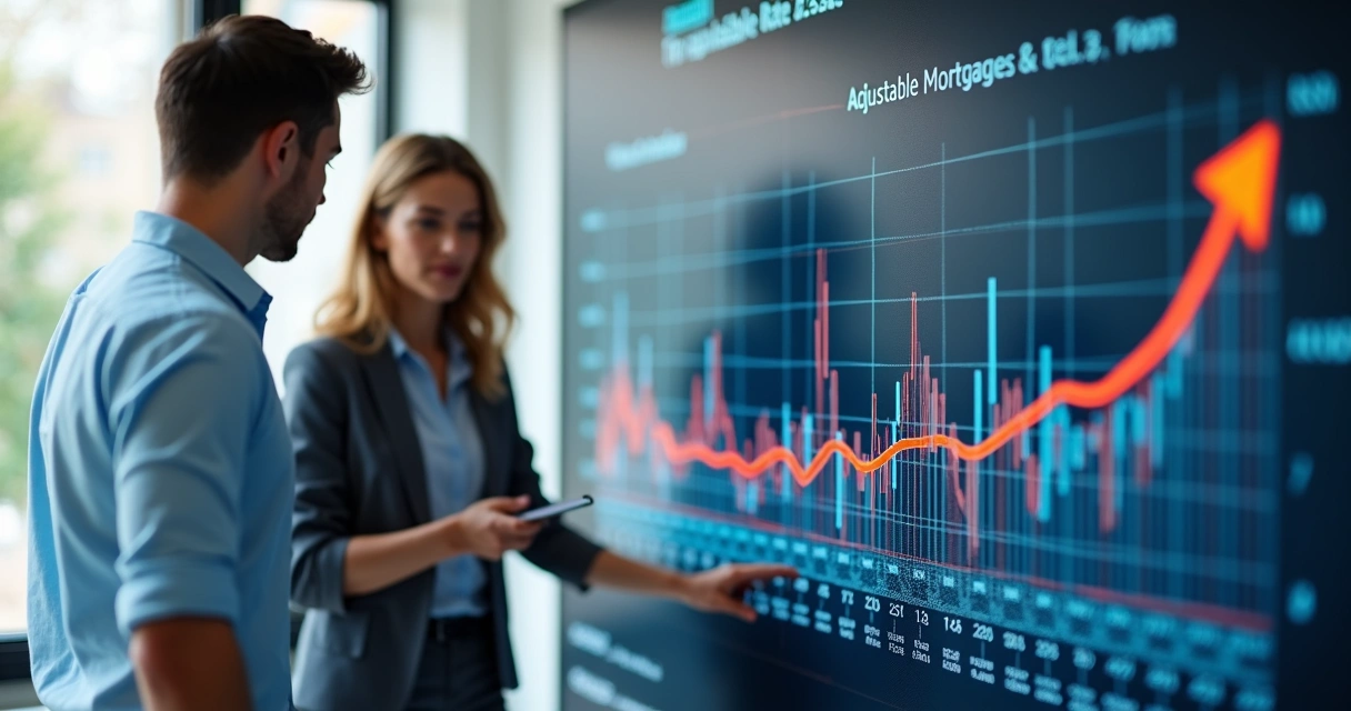 Chart showing adjustable mortgage rate changes over time 