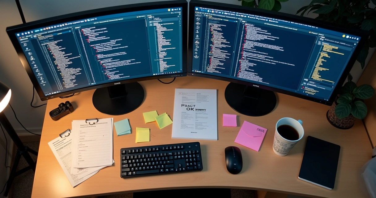 Modular React components displayed on a computer monitor 